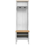 Hallway Cabinet FLORO White 50 x 40 x 158 cm Solid Pine Wood 42011246