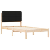 Bed Frame with Upholstered Headboard Black 100 x 200 cm 878001