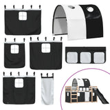 Bunk Bed without Mattress with Slide White and Black 90x190 cm Single 3284152