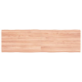 Table Top Light Brown 140x40xcm Treated Solid Wood Live Edge 363962