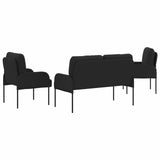 Sofa Sets with Cushion 3 pcs Black 115 x 56 x 80 cm Plywood 3406210