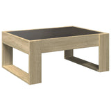 ZNTS Coffee Table with Infinity LED Sonoma Oak 70x53x30 cm 847632