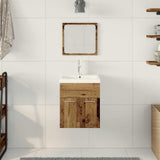 Bathroom Furniture Set with Door 3 pcs Old Wood Engineered Wood 3332541