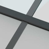Sliding Door with Hardware Set Black 76x205 cm Tempered Glass 3375832