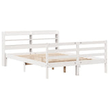 Bed Frame with Headboard without Mattress White 120x190 cm Small Double 3306634