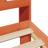 Bookcase Bed without Mattress Wax Brown 200x200 cm Solid Wood Pine 3309976