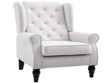 Wingback Accent Chair, Retro Upholstered Button Tufted Occasional Chair for Living Room and Bedroom, T3398P330360