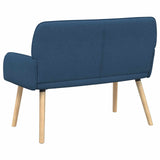 2 Seater Sofa with Solid Wood Legs 2-Seater Blue Linen Fabric 42051038