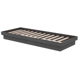 Bed Frame without Mattress Grey Solid Wood Small Single 819934
