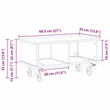TV Stand Black Oak 68.5 x 35 x 35 cm Engineered Wood 891041