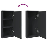 Corner Bathroom Mirror Cabinet Black 30x24x60 cm 357979