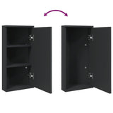 Corner Bathroom Mirror Cabinet Black 30x24x60 cm 357979
