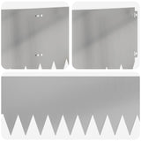 Lawn Edging 10 pcs 103 x 30 cm Steel Silver 8008416
