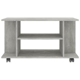 TV Cabinet with Castors Concrete Grey 80x40x45 cm Engineered Wood 800193