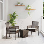 Garden Bistro Set 3 pcs Brown Poly rattan 3334956