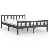 Bed Frame without Mattress Grey Solid Wood 120x200 cm 810676