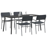 Dining Set 5 pcs Anthracite Steel 3422855
