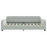 Day Bed without Mattress Light Grey 90x190 cm Velvet 354074