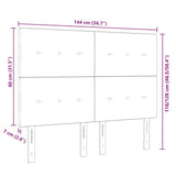 Headboard Height Adjustable with Headboard Black 140 cm Fabric 3337823