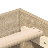 Bed Frame Sonoma Oak Engineered wood, Solid eucalyptus wood, Plywood 3328710