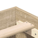 Bed Frame No Mattress Sonoma Oak 150x200 cm King Size Engineered Wood 3328710