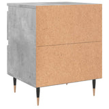 Bedside Cabinet Concrete Grey 40x35x50 cm Engineered Wood 826868