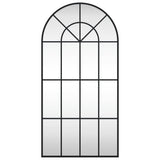 Wall Mirror Black 50x100 cm Arch Iron 358626