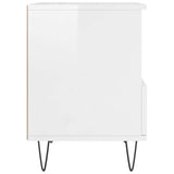 Bedside Cabinets 2 pcs High Gloss White 40x35x50 cm Engineered Wood 830625