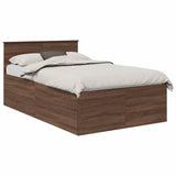 Bed Frame with Headboard Brown Oak 120 x 200 cm Engineered Wood 3408605