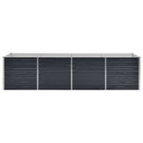 Garden Raised Bed Anthracite 320x80x77 cm Galvanised Steel 45728