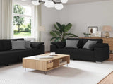 Sofa Set 2 pcs Black 219 x 77 x 82 cm Fabric 3324742