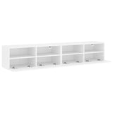 TV Wall Cabinets 2 pcs White 80x30x30 cm Engineered Wood 836869