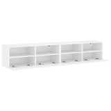 TV Wall Cabinets 2 pcs White 80x30x30 cm Engineered Wood 836869