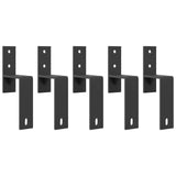 Sliding Door Hardware Kit 152,5 cm Steel Black 3295723