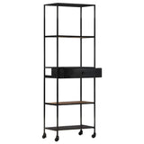 Book Cabinet 60x35x180 cm Rough Mango Wood & Iron 323735