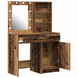 Dressing Table Set with Drawer 2 pcs Old Wood Engineered Wood 3334279