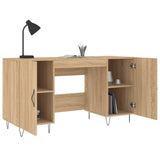 Desk Sonoma Oak 140x50x75 cm Engineered Wood 829543
