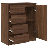 Sideboard with Drawers Brown Oak 71x35x84 cm Engineered Wood 861586