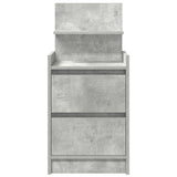 Bedside Cabinet with 2 Drawers Concrete Grey 38x34x80 cm 861361