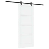 Sliding Door ORKDAL 86 x 211 cm Engineered Wood White and Black 3450213