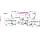 5 Piece Garden Sofa Set with Cushions Solid Wood Pine 3216960