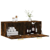 Wall Cabinet Smoked Oak 100x36.5x35 cm Engineered Wood 830121