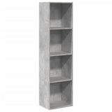 ZNTS Bookcase Concrete Grey 40x30x152 cm Engineered Wood 857879