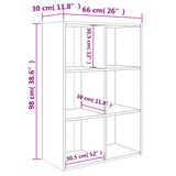 Book Cabinet/Sideboard High Gloss White 66x30x98 cm Engineered Wood 800348