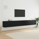 Wall-mounted TV Cabinet Set 3 pcs Black Oak 100 x 34.5 x 40 cm 3415602