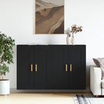 Wall Mounted Cabinets 2 pcs Black Engineered Wood 3197978