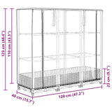 Raised Bed with Greenhouse Cover Rattan Look 120x40x123 cm 4015839