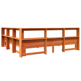 Bookcase Bed without Mattress Wax Brown 180x200 cm Solid Wood Pine 3324375