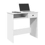 ZNTS Desk White 80x40x75 cm Engineered Wood 860472