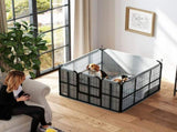 Steel Dog Whelping Box with Washable Whelping Pad, Wind-Resistant Cloth, for Small, Medium Dogs, 102 T3398P555180